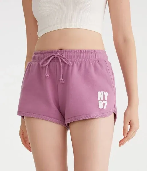 Aeropostale Women's NY 87 High-Rise Dolphin Shorts