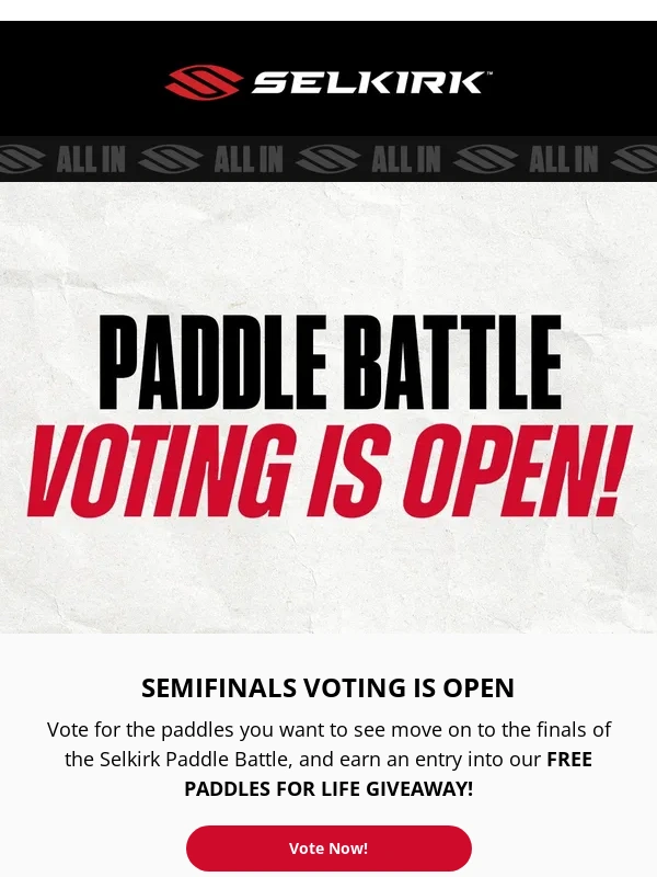 Selkirk - Selkirk Paddle Battle: Semifinals Voting Is Open!
