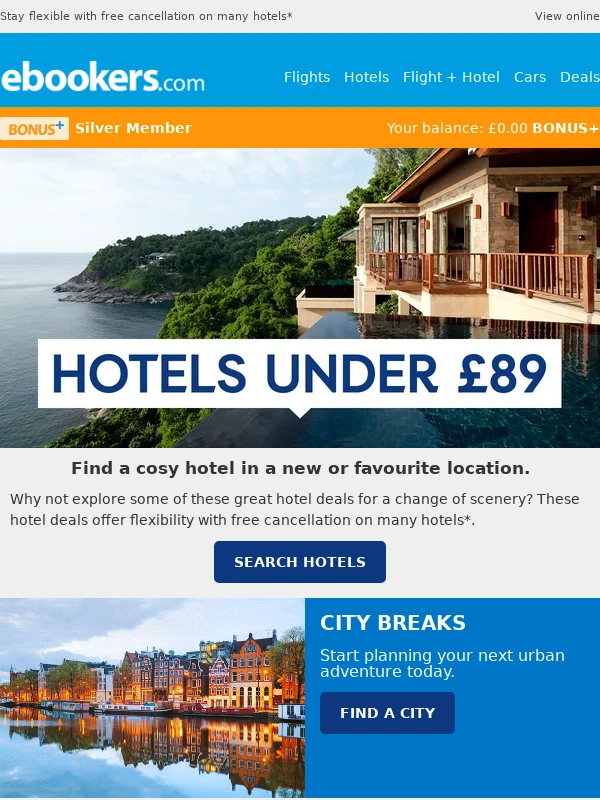 ebookers - Relax and recharge somewhere new