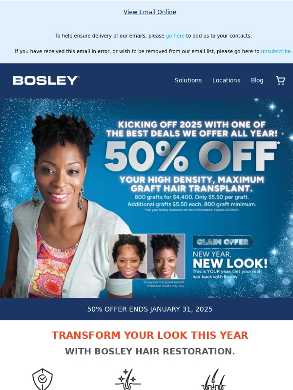 Bosley - Start the year strong!