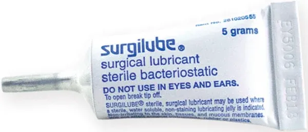 Surgilube Surgical Lubricant Snap-Off Metal Tube