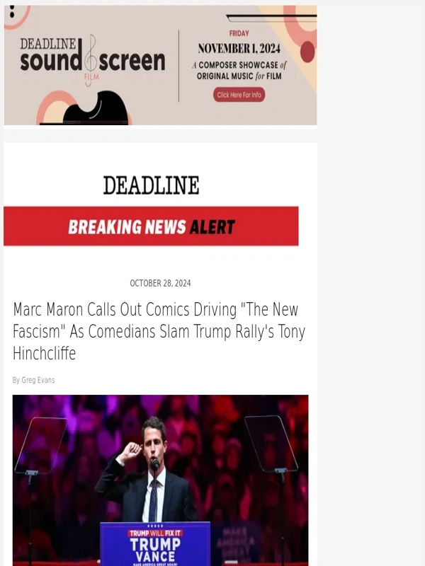 Netflix_old - Marc Maron Calls Out Comics Driving "The New Fascism" As Comedians Slam Trump Rally's Tony Hinchcliffe