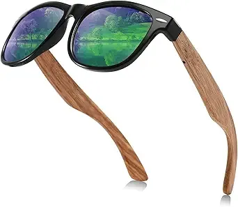 GREENTREEN Sunglasses Womens Polarized for Runners : Wood Glasses for Outdoor Driving – Sun Glassess with UV400 Protection Reduce Glare