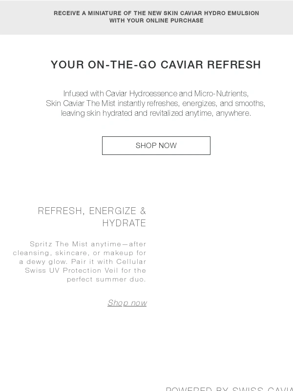 La Prairie - Refresh,Energize,and Smooth with Skin Caviar The Mist