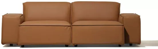 Industry West Phoenix Outdoor Sofa - Brown Leather