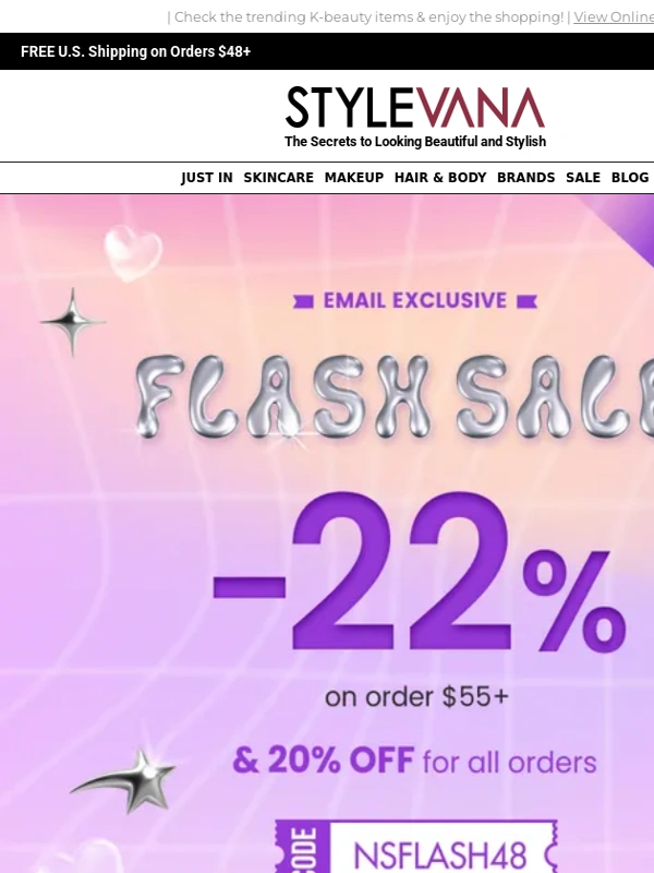 Stylevana - ⚡FLASH SALE Last 24 Hours⚡22% OFF Now Live!