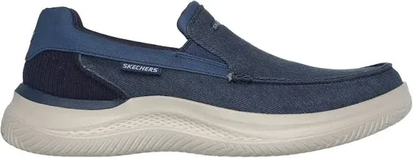 SKECHERS Men's Hasting Fielden Slip-On Moc Toe Loafers