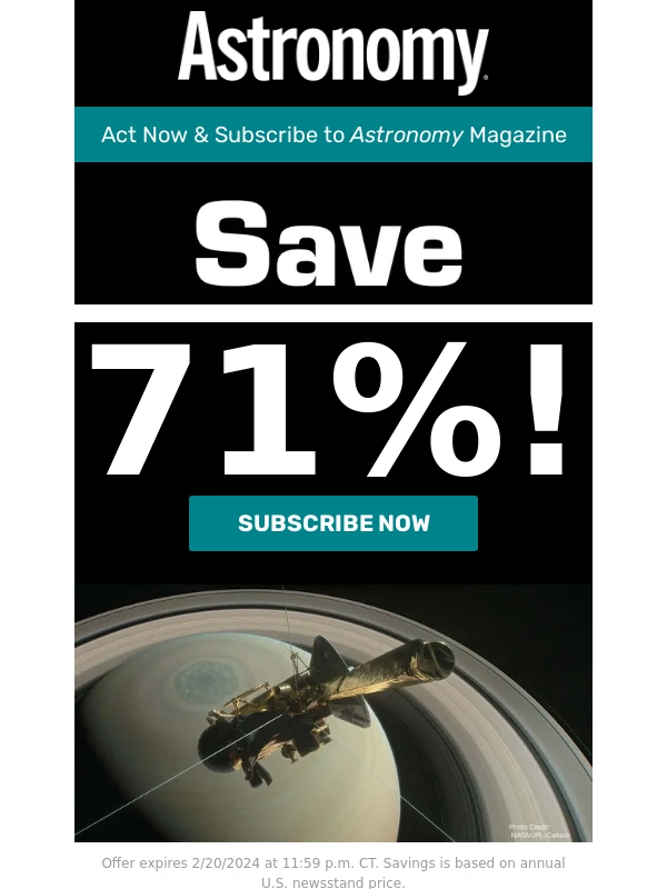 Astronomy - SAVE on Astronomy Magazine,Reader