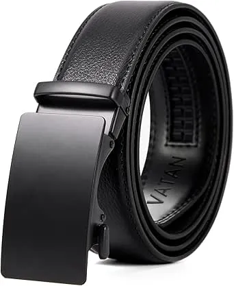 Vatan Men's Leather Ratchet Belt w/ Adjustable Buckle (32" - 38" Waist) $7.99 + Free Shipping w/ Prime or on $35+