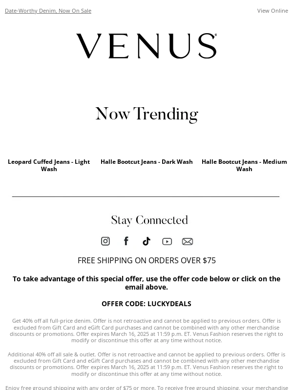Venus - Extra 40% Off ? Denim Dresses