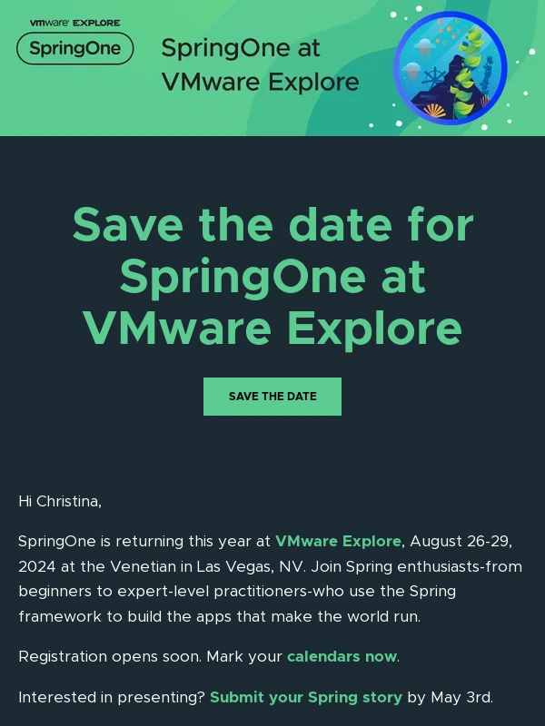 Vmware - Save the date for SpringOne at VMware Explore