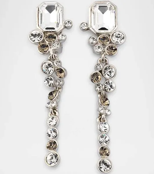 Oscar De La Renta Crystal Clip-On Earrings