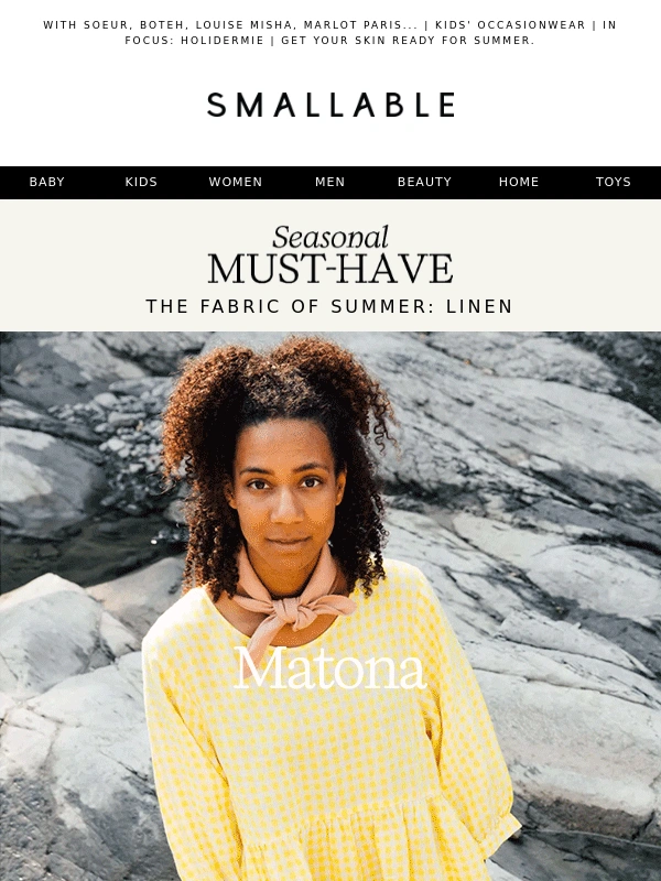 Smallable - Summer Fabrics: Linen & Cotton Muslin