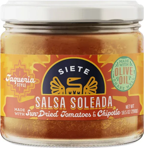 Siete Salsa Soleada Sundried Tomatoes & Chipotle Taqueria Style 10.5 oz