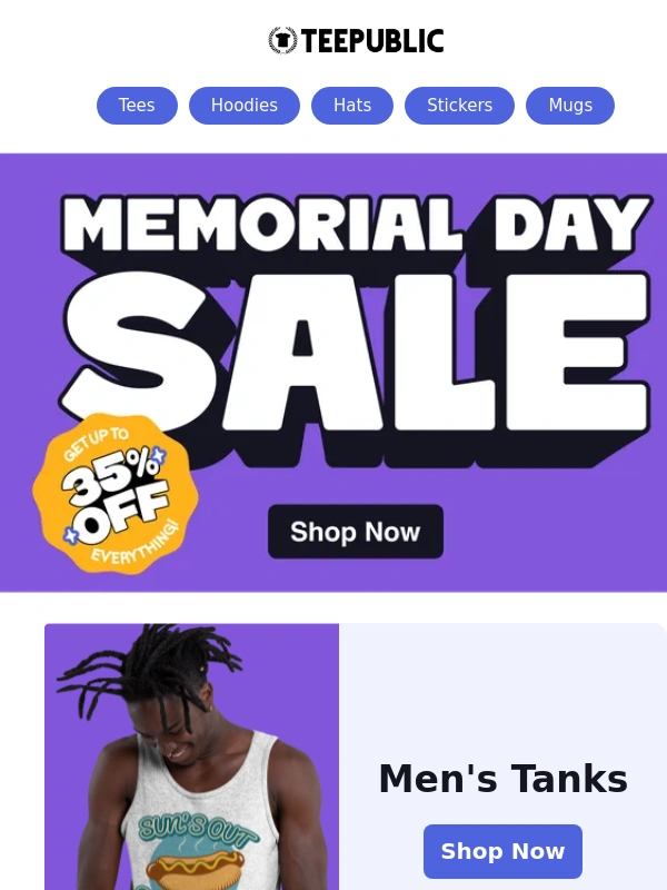 Teepublic - Tank Tops starting at $15!