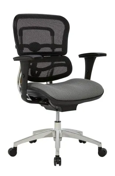 WorkPro 12000 Series Ergonomic Mesh/Premium Fabric Mid-Back Chair