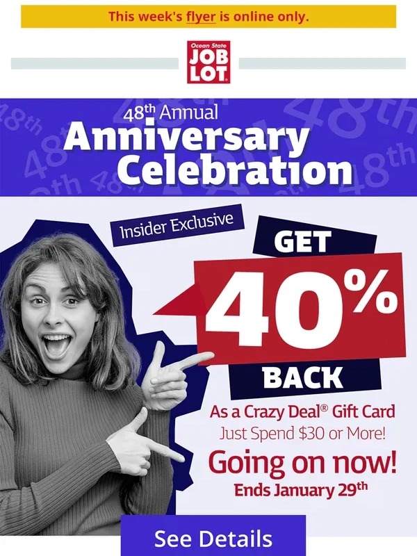 Ocean State Job Lot - Shop our anniversary sale and save BIG!
