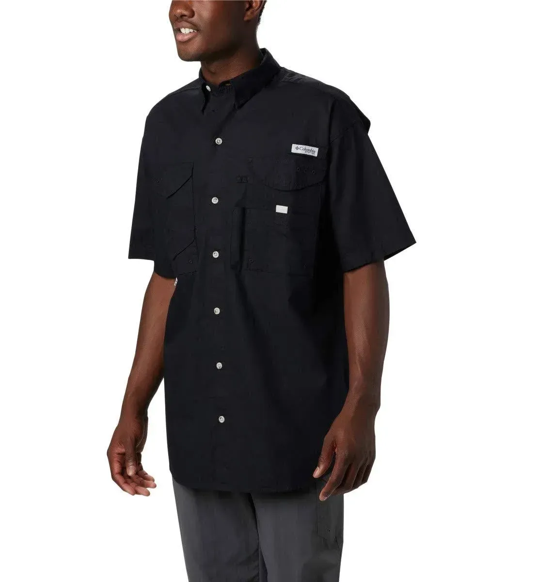 Columbia Men's PFG Bonehead Short Sleeve Shirt - Tall - XLT - Black