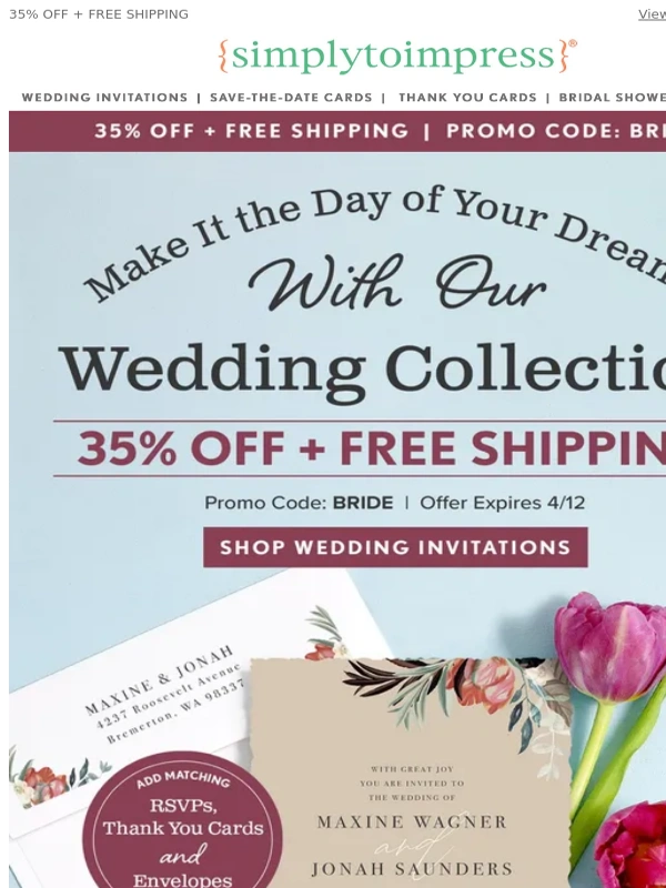 Simply to Impress -  All Cards on Sale + View Our Wedding Collection