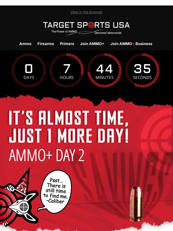 Target Sports USA - AMMO+ Day 2: Unlock Boosted Discounts + Free Sticker (Next 100 Only)