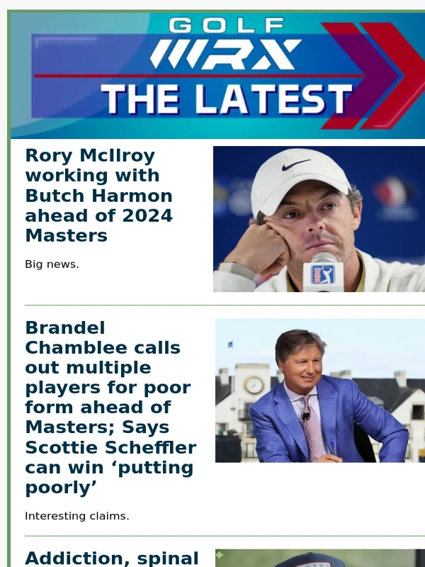 GolfWRX - Rory working with legendary coach | Caitlin impressive golf swing | Valero photos