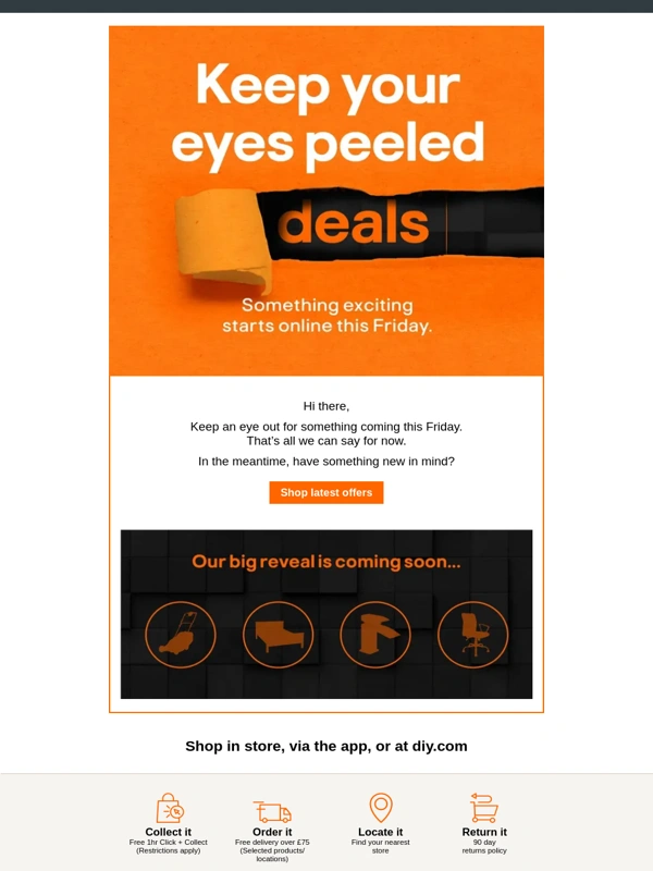 B&Q - Shhhh… something exciting is coming ?
