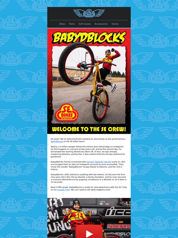 SE BIKES - Welcome Babydblocks to the SE Team