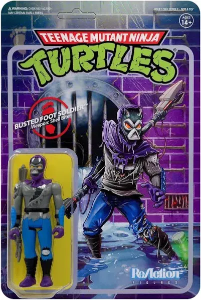 ReAction Teenage Mutant Ninja Turtles Damaged Foot Soldier Action Figure