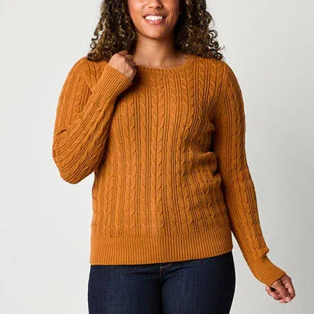 St. John's Bay Women's Cable-Knit Sweater