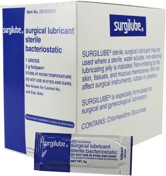 Surgilube Lubricating Jelly 3 gram Foilpac