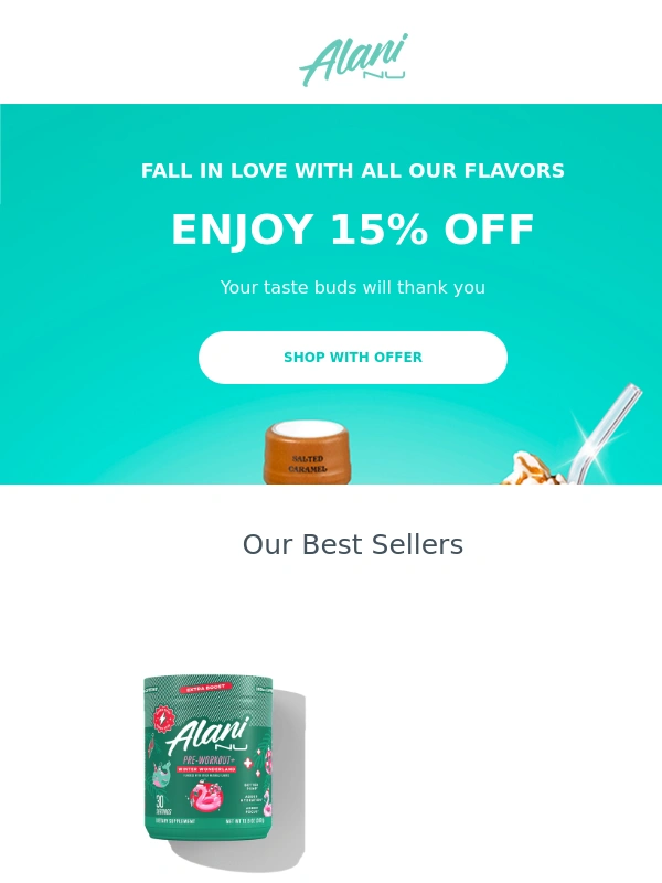 Alani Nu - 15% off all the flavors you'll love