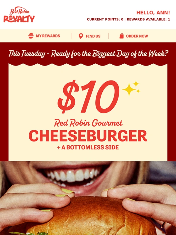 Red Robin - Your Cravings Called. We Answered - $10 Cheeseburgers ?
