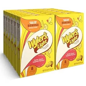 Wyler's - Singles To Go Powder Packets, 96 Servings, 8 Count x Pack of 12, Watertok Banana