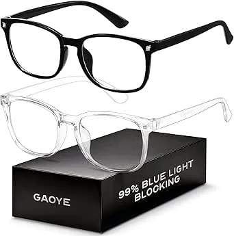 Gaoye Blue Light Blocking Fashion Square Fake Eyeglasses