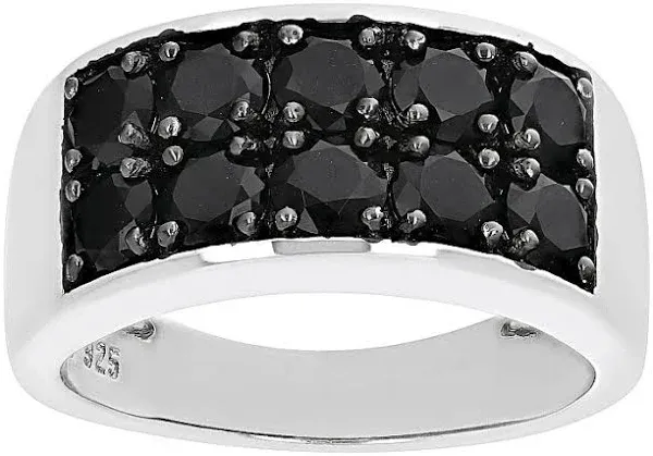 Sterling Silver 3.15ctw Lab Created Spinel Men's Ring