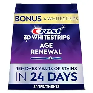 Crest 3DWhitestrips Professional Effects Plus 20 Treatments + 1 Hour Express 4 Treatments at-Home Teeth Whitening Kit, 23 Levels Whiter