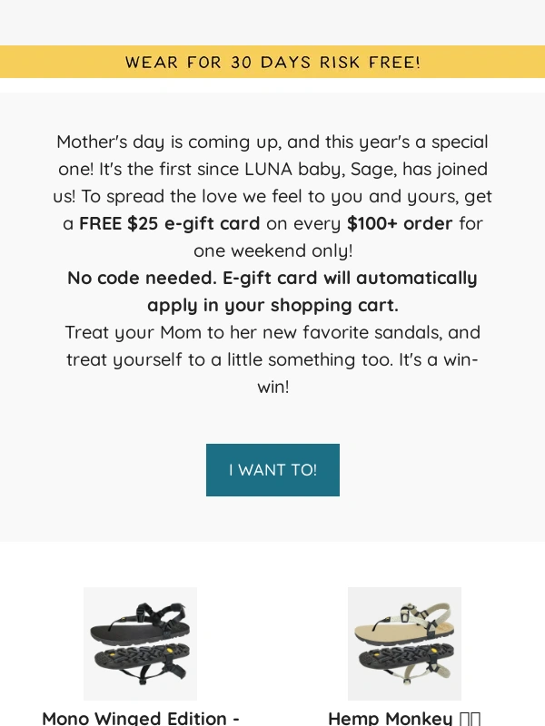 Luna Sandals - Give a little,get a little!