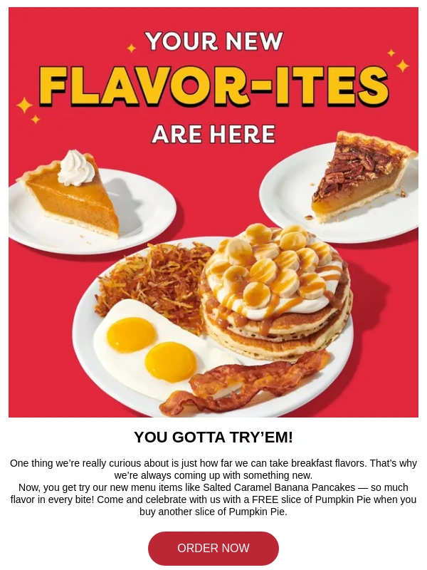 Dennys - NEW MENU ALERT