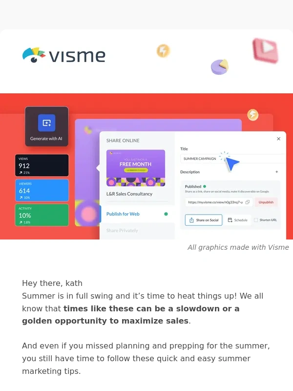 Visme - ? Quick summer wins to drive more sales