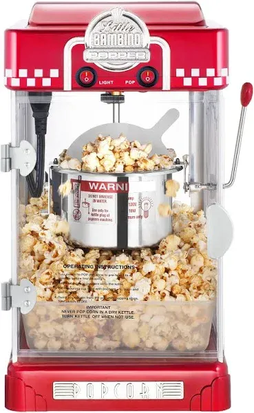 Great Northern Little Bambino Table Top Retro Machine Popcorn Popper