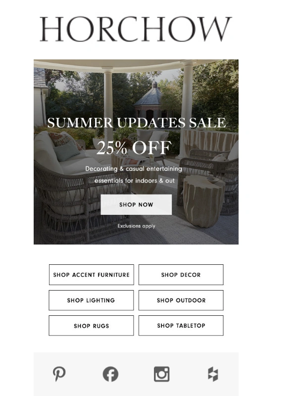 Horchow - Our Summer Updates Sale is happening now