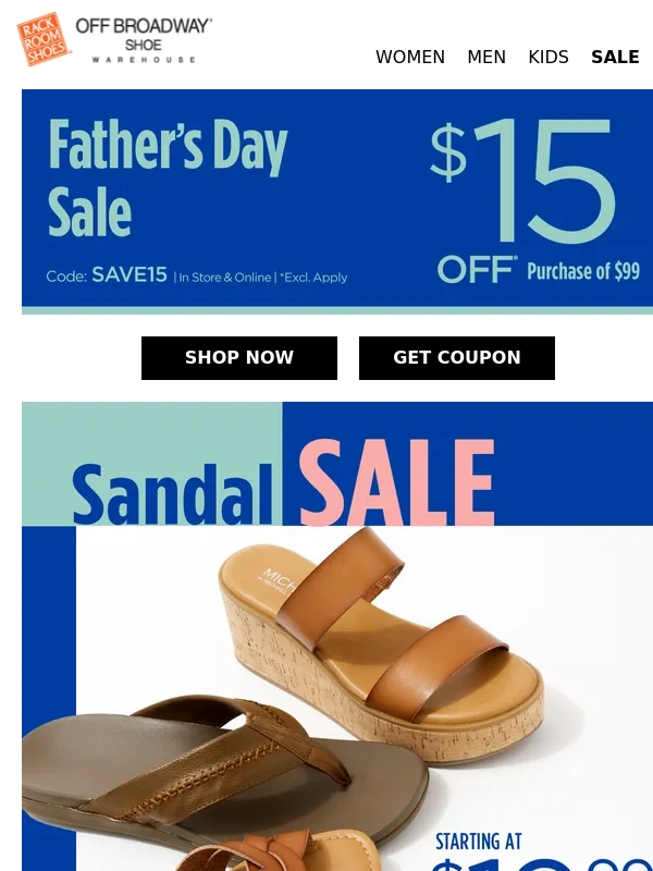 Off Broadway Shoes - $15 OFF sandals everybody wants