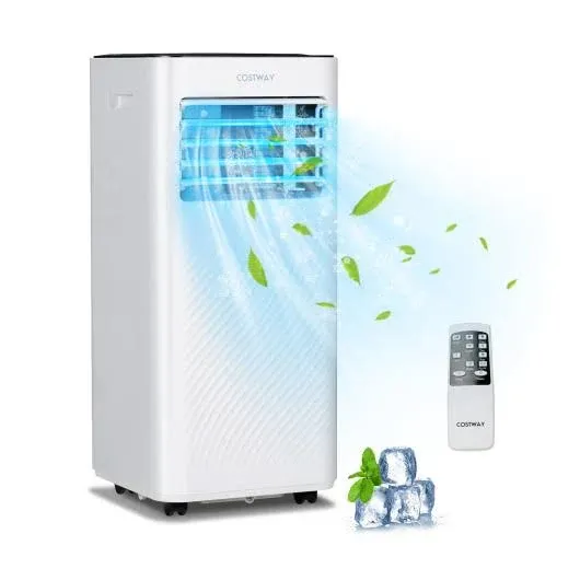Costway 10000 BTU 4-in-1 Portable Air Conditioner with Humidifier and Sleep Mode