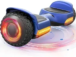 Gyroor Hoverboard New G13 All Terrain Hoverboard with LED Lights & 500W Motor, Self Balancing Off Road Hoverboards with Bluetooth for Kids ages 6-12 and Adults-Blue