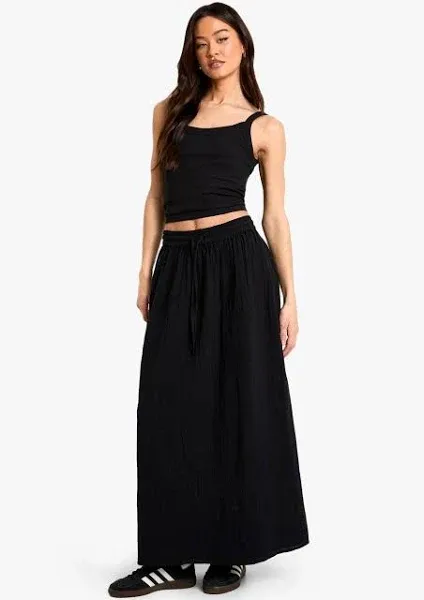 Boohoo Tall Cheesecloth Maxi Skirt