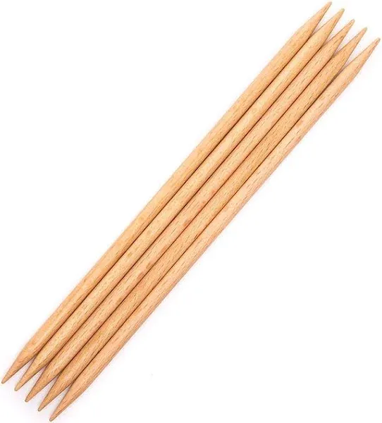 KnitPro Basix Birch Double Pointed Knitting Needles Birch 20cm 7.9in