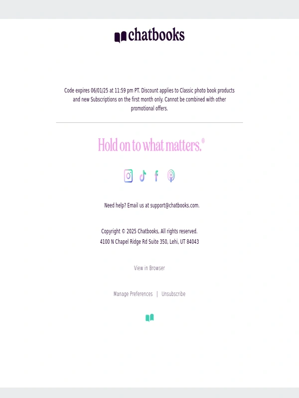 Chatbooks - The 20% Off Father's Day Sale…