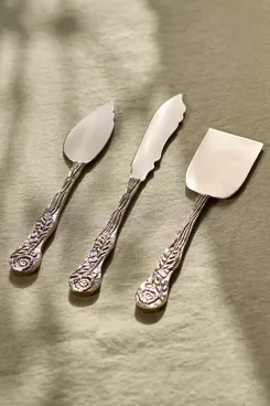 Anthropologie Augustine Stainless Steel Cheese Knives - Set of 3