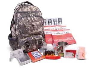 ReadyWise 64-Piece Emergency Survival Backpack, Bug-Out Bag Freeze-Dried Disaster Kit for Hurricane Preparedness, Camping Food, Prepper Emergency Outdoor Hunting (Camo)