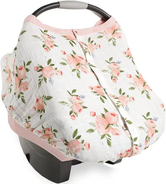 Little Unicorn Watercolor Roses Car Seat Canopy